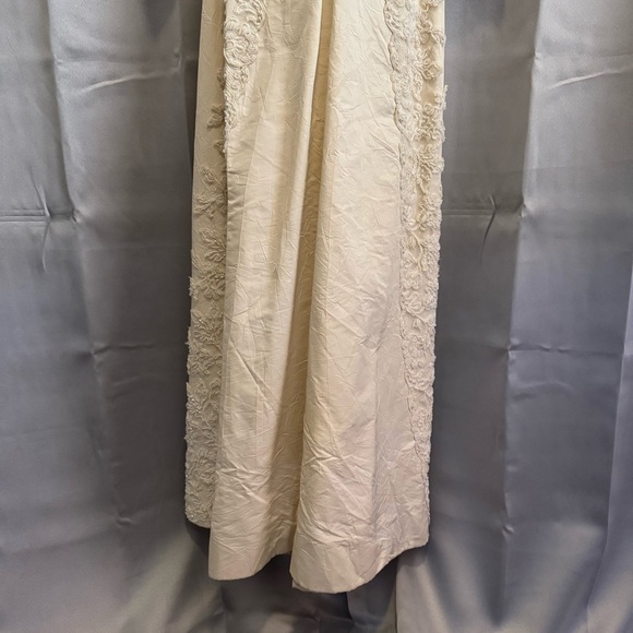 Vintage Handmade Cream Beaded Dress Button Back XS Wedding 50s - 60a Rare Read - Picture 10 of 16